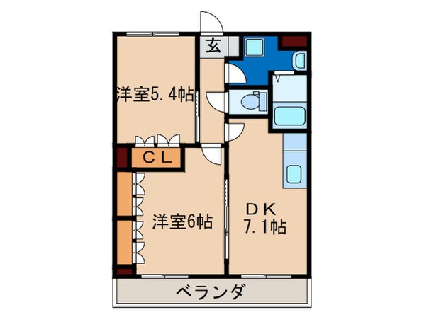 クレスト－ルの物件間取画像